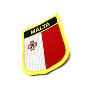 Malta Maltese Europe EU Flag Iron On Embroidered Fabric Sew On Patch Pack of 1