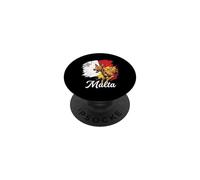 Malta Pharaoh Hound Dog Maltese Flag Grunge Art PopSockets Adhesive PopGrip