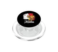 Malta Pharaoh Hound Dog Maltese Flag Grunge Art PopSockets PopGrip for MagSafe