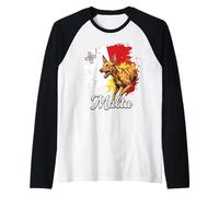 Malta Pharaoh Hound Dog Maltese Flag Grunge Art Raglan Baseball Tee