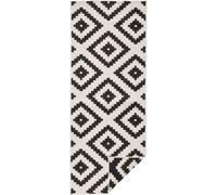 Malta Reversible Indoor-Outdoor Black Rug - 80X250 cm