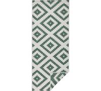 Malta Reversible Indoor-Outdoor Green Rug - 80X250 cm
