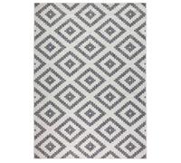 THE RUGS Malta Reversible Indoor Outdoor Rug Flatweave Polypropylene in Grey | Size: 120 cm x 170 cm THE RUGS Grey 120 cm x 170 cm