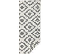 Malta Reversible Indoor-Outdoor Grey Rug - 80X250 cm