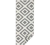THE RUGS Malta Reversible Indoor Outdoor Rug Flatweave Polypropylene in Grey | Size: 80 cm x 350 cm THE RUGS Grey 80 cm x 350 cm