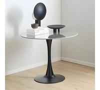 Malta Round Dining Table - 2 Seater - 90cm - Grey Ceramic