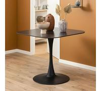 Malta Square Dining Table - 2 Seater - 90cm - Black Ceramic