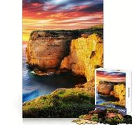 Malta Sunset Cliffs Seascape 1000 Piece Jigsaw Puzzles for Teenagers Brain Think Snug Connection Real Challenge Christmas Idea (38x26cm)