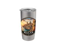 Malta Valletta Mediterranean Vacation Island Stainless Steel Insulated Tumbler