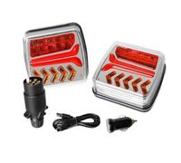 MALTAY 1 Set 12V 24V 30M Wireless Magnetic LED Tail Light Trailer Rear Signal Warning Brake RV Camper Lorry Truck Rear TailLight