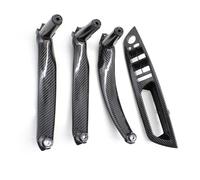 MALTAY 4Piece for BMW X5 X6 E70 E71 E72 2007-2013 LHD RHD Inner Driver Door Window Switch Armrest Cover Pull Handle Car Interior Door Handles(Carbon RHD 4PCS)