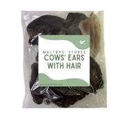 Maltbys' Stores 10x Cows Ears with Hair (Fur) 100% Beef Natural Dog Treats Chews [LODC]