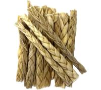 Maltbys' Stores 20 Pack Braided Lamb Skin (20x Pieces) 100% Natural Dog Treat Chews [DCP]