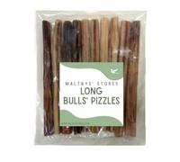 Maltbys' Stores 2x Premium Long Bulls' Pizzles (approx. length 10"/25cm) 100% Natural Dog Treat Chews Bully Sticks [SHC]