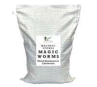 Maltbys' Stores 5 Litre Magic Worms Refill Bag (approx. weight 775g) Mixed Dried Mealworms & Calciworms Premium Wild Bird Food 5L [MCW]