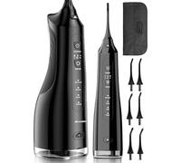 MalTec Toothie X60 Oral Irrigator, Electric Irrigator, 150PSI, 2600mAh Battery, 4 Operating Modes, Wireless Black, Travel Bag