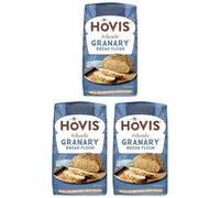 Malted Brown Granary Flour 1Kg X 3 Pack, Suitable for hand baking and bread machines, Make tasty loaves of bread for your favourite sandwiches, Suitable for vegetarians
