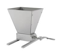 Malted Grain Mill Stainless Steel 2 Roller Malt Mill Homebrew Malted Grain Crusher Manual Grain Mill,with Manual Crank Handle,Slow Drill Available Malt Crusher Adjustable Gap