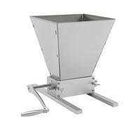 Malted Grain Mill Stainless Steel 2 Roller Malt Mill Homebrew Malted Grain Crusher Manual Grain Mill,with Manual Crank Handle,Slow Drill Available Malt Crusher Adjustable Gap - No Base Type