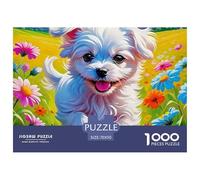 Maltese 1000 Piece Jigsaw Puzzle for Adults And Kids - Pet Dog Premium Quality, Brainteasing, Gift, Collectible 70x50cm/1000pcs