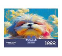 Maltese 1000 Piece Jigsaw Puzzles Fun Challenging Modern Animal Educational Game Beautiful Decoration Suitable for Children & People Aged 14+ 52x38cm/1000pcs