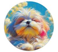 Maltese 1000 Piece Round Puzzles for Kids And Adults Jigsaw Unique Shape And Home Decor Unique Challenge Games 1000pcs (67.5x67.5cm)