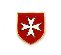Maltese Cross Knights Templar Crusader Red Cross Lapel Pin Badge