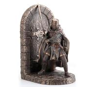 Maltese Crusader in Armor Guarding Door Holding Sword Decorative Bookend