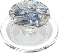 Maltese Dentist Dog Clinic Dental Care Scene PopSockets PopGrip for MagSafe