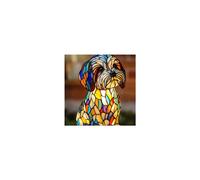 (Maltese dog, 17cm USB independent switch) Dog Series Resin Ornaments LED Night Light Art Animal Statue Creative Home Desktop Decoration