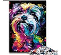 Maltese Dog Art Jigsaw Puzzles for Teenagers 1000 Jigsaws, Challenging Game for Is Ideal As A Gift for The Whole Family (50x75cm)