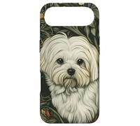 Maltese Dog in a Vintage William Morris Flower Garden Case for iPhone Air