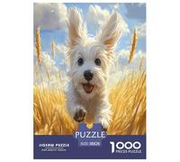 Maltese Dog Jigsaw Puzzles Puzzle for Adults Kids. 1000 Piece Great Gifts Challenge Toy Educational Game Home Decoration for Adults& Kids Age 14 Years Up 38x26cm/1000pcs