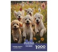 Maltese Dog Jigsaw Puzzles Puzzle for Adults Kids. 1000 Piece Great Gifts Challenge Toy Educational Games Home Decoration for Educational Games Gifts 38x26cm/1000pcs
