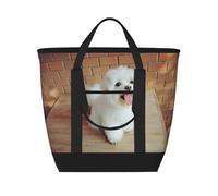 Maltese Dog,Lunch Bags Large Capacity Insulated Tote Bag For Women Men Work Picnic Travel