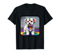 Maltese Dog Mom Dad LGBTQ Gay Pride Month Rainbow Animals T-Shirt