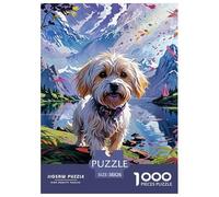 Maltese Jigsaw Puzzles Great Gift for Adults 1000 Piece Family Challenging Toys Home Decoration Cute Dog Jigsaw Puzzle for Adults And Kids 38x26cm/1000pcs