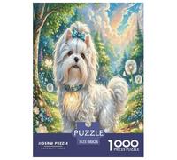 Maltese Jigsaw Puzzles Puzzles for Adults Kids. 1000 Piece Whimsical Challenge Toy Educational Game Home Decoration for Adults& Kids Age 14 Years Up 38x26cm/1000pcs