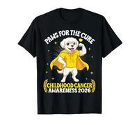 Maltese Paws for The Cure Childhood Cancer Awareness 2026 T-Shirt