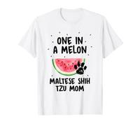 Maltese Shih tzu Mom One in a Melon Funny T-Shirt