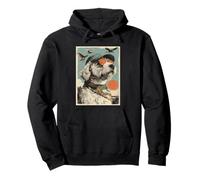 Maltese with Sunglasses Duck Hunting Dog Hunter Retro Sunset Pullover Hoodie