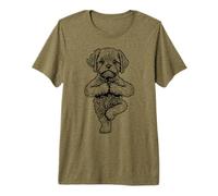 Maltese Yoga Dog Puppy Funny Dogs Asana Tree Pose Premium T-Shirt