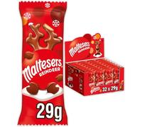 Maltesers Chocolate shaped Reindeer, filled with Honeycombed pieces and malt filling, 32 x of 29g, Bulk Chocolate Box, Christmas Chocolate, Ideal as Christmas stocking filler, Chocolate gift, or chocolate snacks