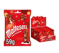 Maltesers Christmas Chocolate Mini Milk Chocolate Reindeer, Christmas Gifts, Stocking Fillers, 24 Packs of 59g