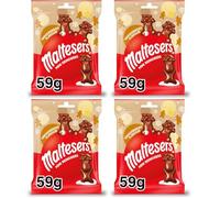 Maltesers Gingerbread Flavour Mini Reindeers, Milk Chocolate, Malt & Honeycomb, Christmas Chocolate Treats, 59g Bag (Pack of 4)