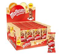 Maltesers Gingerbread Milk Chocolate Reindeers Christmas Bulk Box 32x29g | Milk Chocolate with Gingerbread Sweets, Ideal for DIY Holiday Gift Hampers, Christmas Stocking Fillers, Office & Events Treat