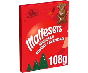 Maltesers Honeycomb Milk Chocolate Advent Calendar Christmas Gift Box 108g | Honeycomb Milk Chocolate Advent Calendar, Crunchy Centre Christmas Sweets, Perfect for Festive Treats, Holiday Snack Gift