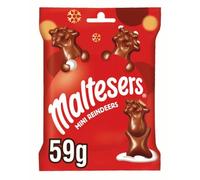 Maltesers Reindeer Chocolate Christmas Small Sharing 59g | Milk Chocolate with Honeycomb Festive Sweets, Perfect forTravel Snacks, Movie Night Treats, Stocking Filler, Thank You Gifts
