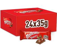 Maltesers Teasers Chocolate Bar Bulk Box, 24 x 35g | Crunchy Honeycomb Pieces in Smooth Milk Chocolate Bar, Chocolate Sweets Ideal for Movie Night Snack & Weekend Treats