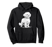 Maltipoo Dog Portrait Animal Motif Drawing Art Pullover Hoodie